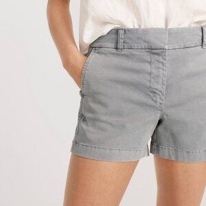 J Crew 4" Stretch Chino Short in Storm Gray Stretch Cotton Sz 24 New With Tags